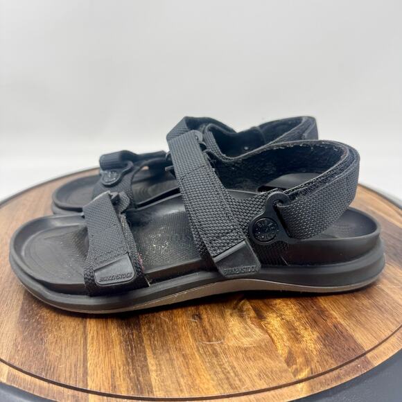 Birkenstock Kalahari Birko-Flor Black Hook & Loop Adjustable Sandals EU36 US L5 - Picture 3 of 9
